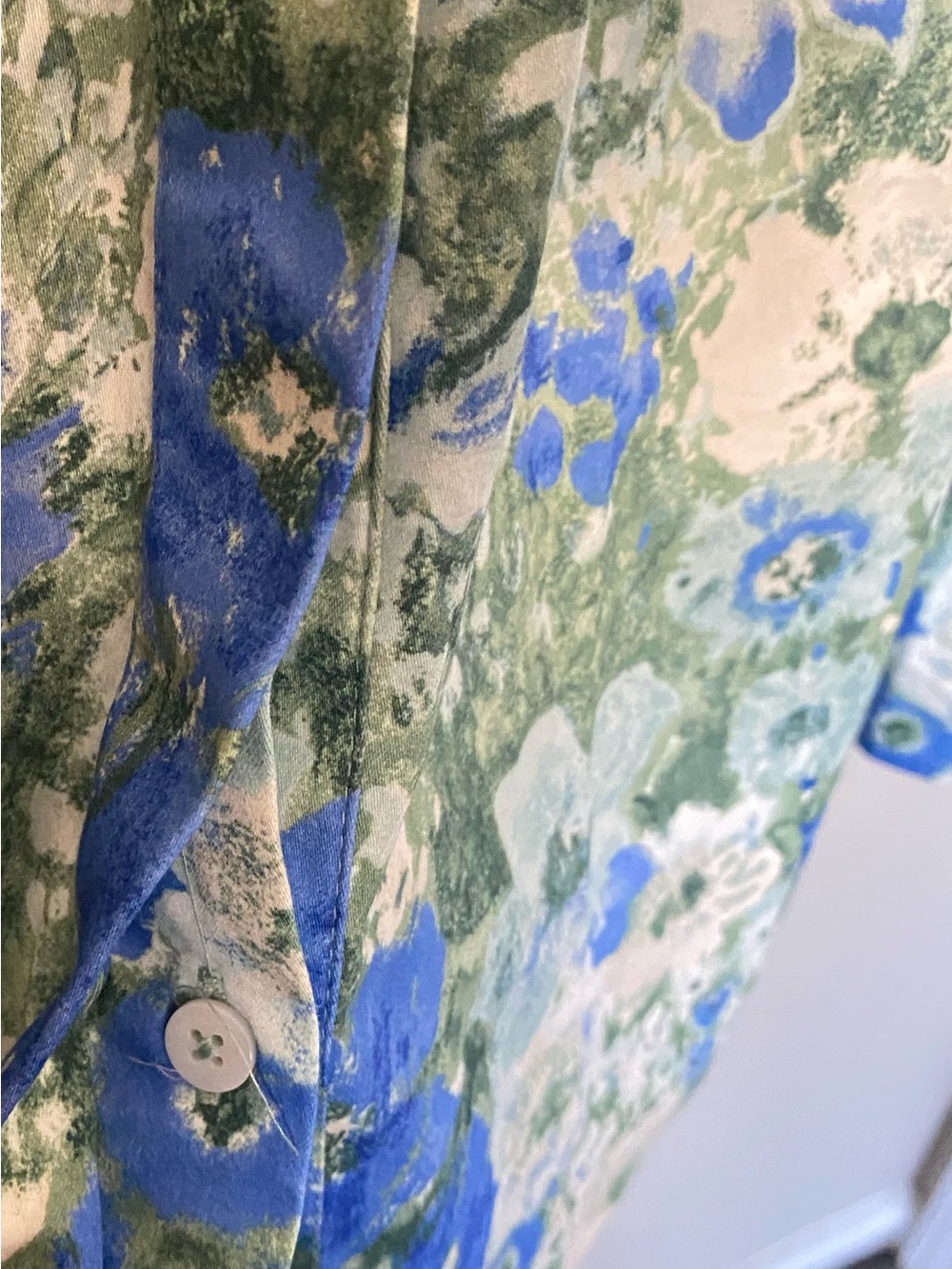 NWT Tuckernuck Jardin De Fleur Blue & Green Floral Sleeveless Shirt Dress NWT - Picture 5 of 7
